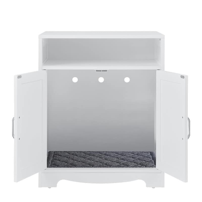 beeNbkks Cat Litter Box Enclosure Cat Washroom with 2 Entrances