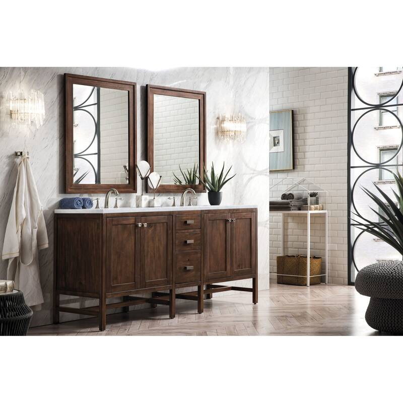 James Martin Vanities Addison 72" Double Basin Hardwood Vanity Set