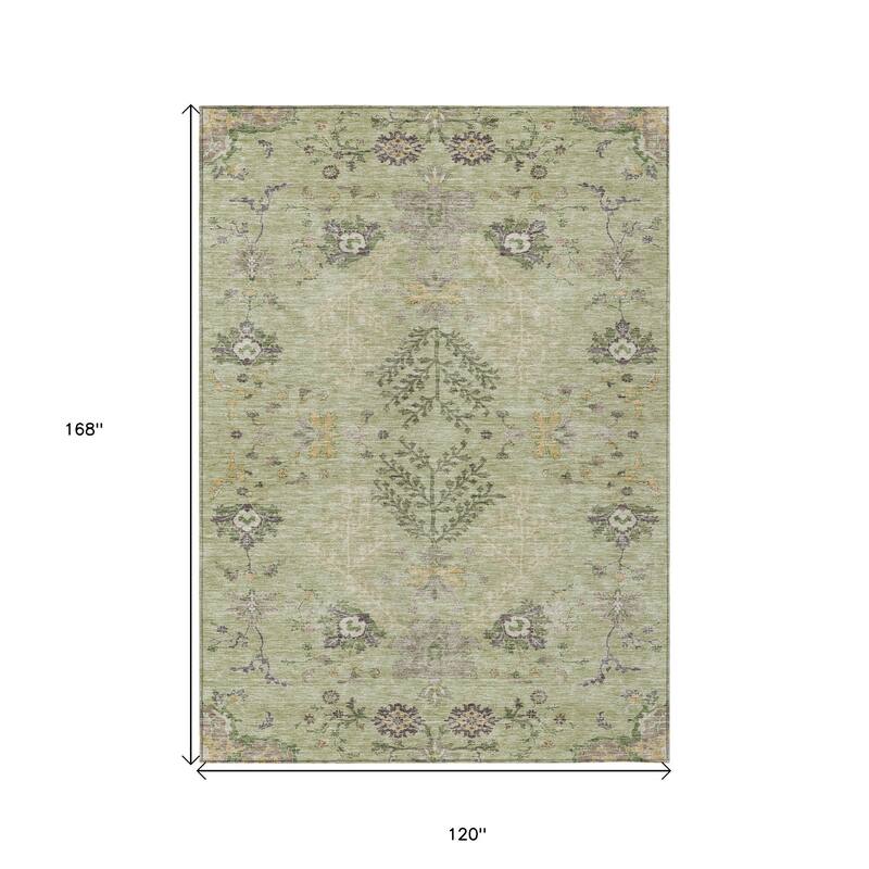 HomeRoots Floral Transitional Rectangle Outdoor Rug