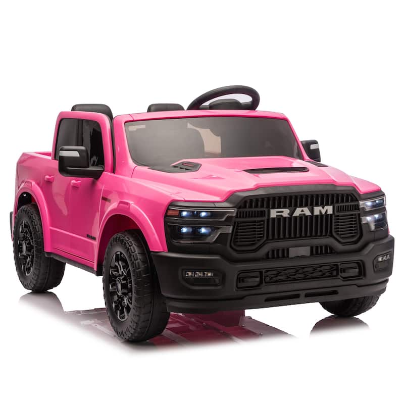 Pink 2-Seater Ride-On Truck Kids Electric Truck with Music