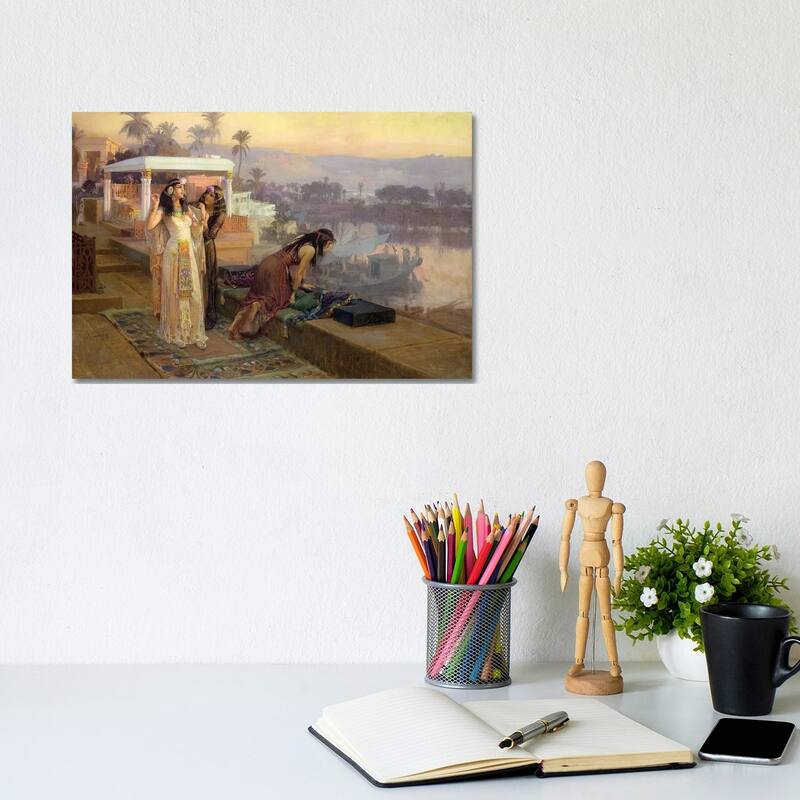 iCanvas "Cleopatra On The Terraces of Philae, 1896" by Frederick Arthur Bridgman Canvas Print - 8x12x0.75