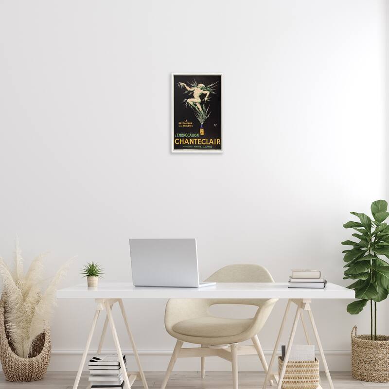 Stupell Vintage Chanteclair Wine Framed Giclee Art Design By Marcus Jules