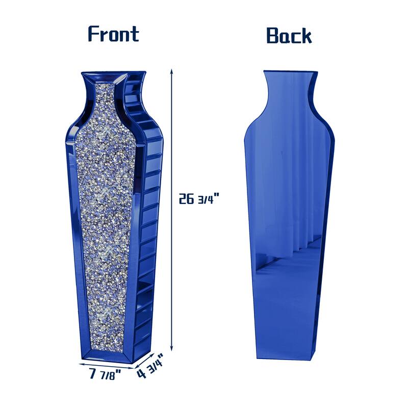 Glass Floor Vase Crystal Home Decor