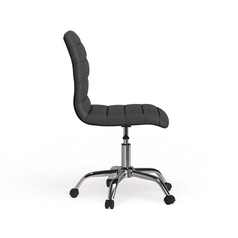 Ripple Armless Mid Back Vinyl Office Chair