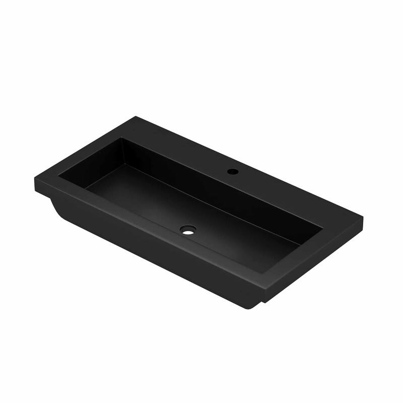 Native Trails Trough 36" NativeStone Drop In Bathroom Sink with 1 Hole