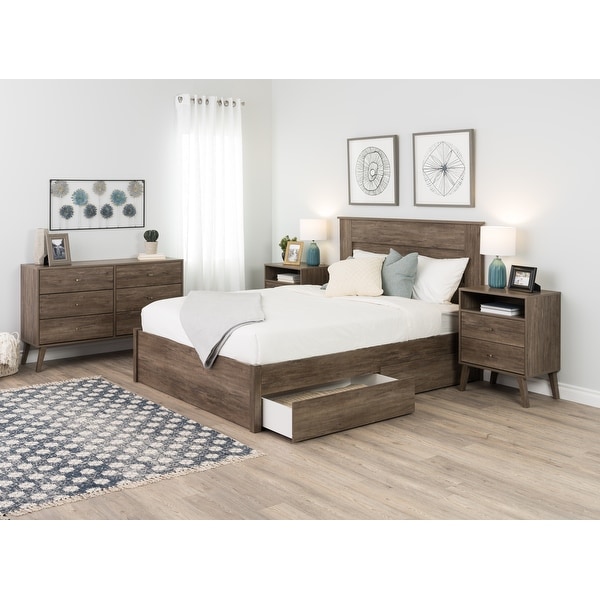 Prepac mid top century modern nightstand