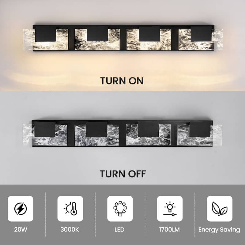 Modern Bathroom Vanity Light LED Dimmable Wall Sconce with UL Certified - 16 inches and above