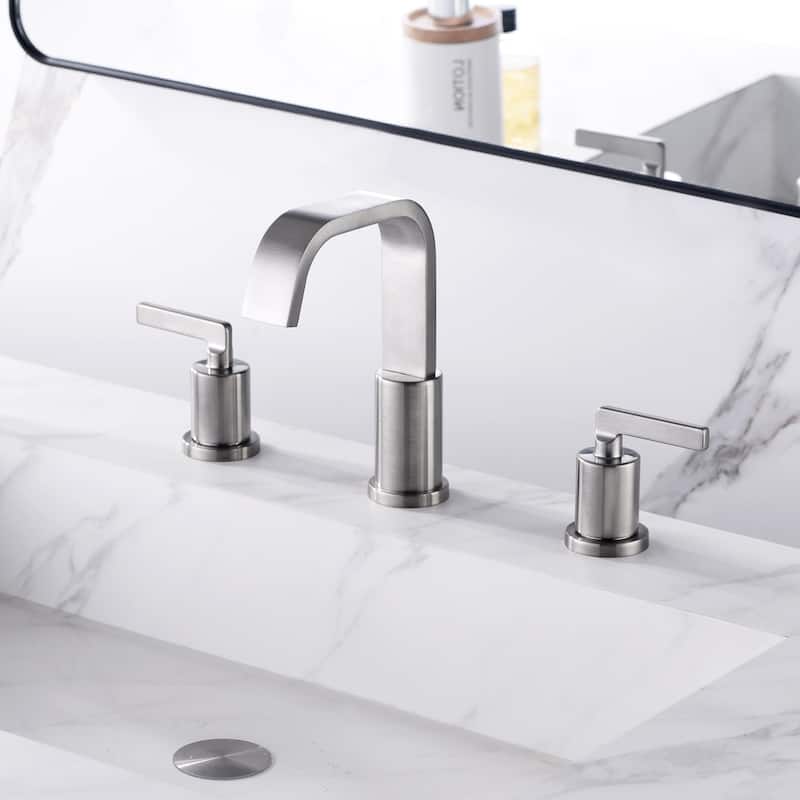 Luxier WSP04-T Widespread Bathroom Faucet with Pop-Up Drain