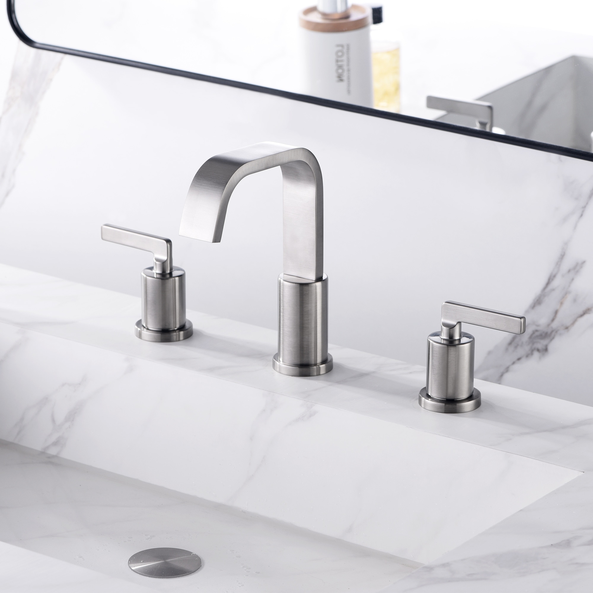 Luxier WSP04-T Widespread Bathroom Faucet with Pop-Up Drain
