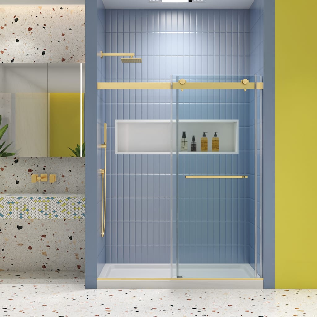 Advanced Sliding Shower Door with Soft Close and Premium Components for Enhanced Bathroom Experience