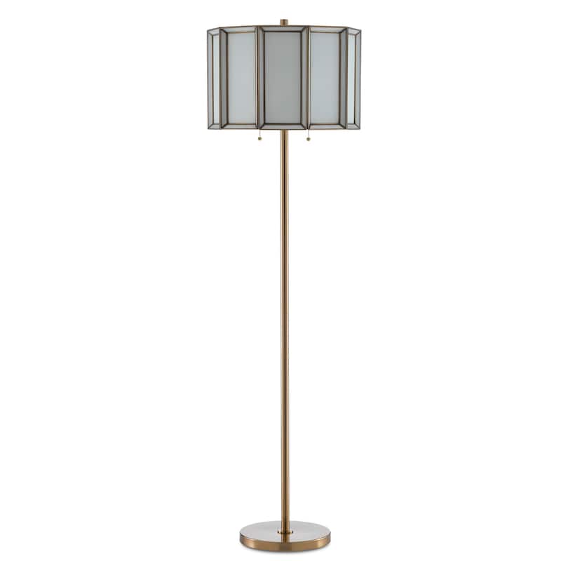 Currey & Company Daze Brass Floor Lamp - 63"h x 18"dia.