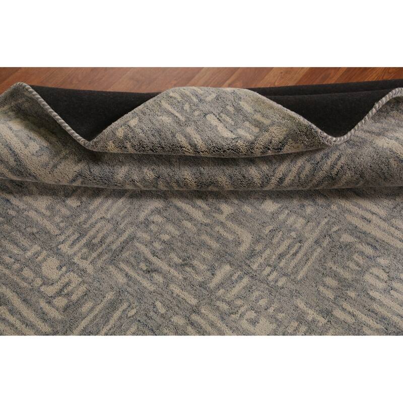 Modern Indian Area Rug Hand-Tufted Wool Carpet - 5'3" x 7'7"