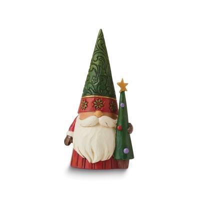 Curata Tree-Mendous Tidings Christmas Gnome with Tree Figurine
