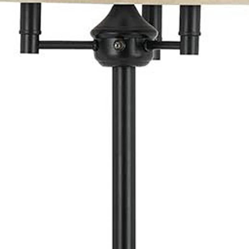 HomeRoots 62" Bronze Four Light Floor Lamp With Beige Fabric Square Shade - 17