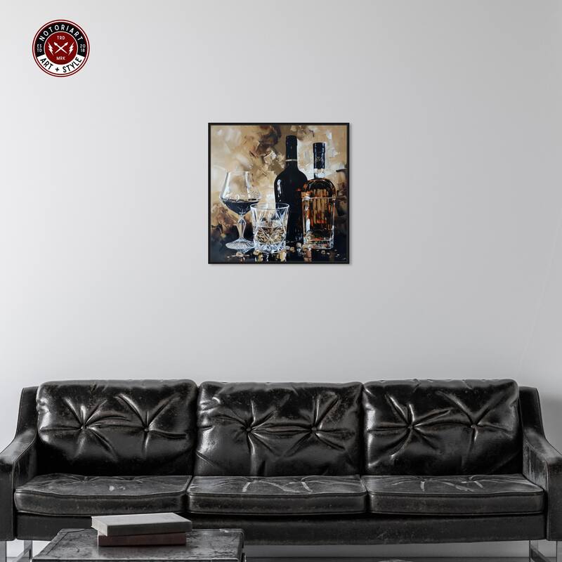 Notoriart His Favorite Drink Framed Bar Cart Art For Men