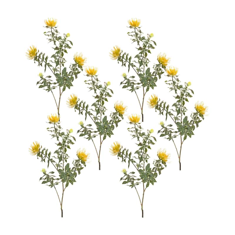 Artificial Floral Protea Stem Spray - 34.25" - Set of 6