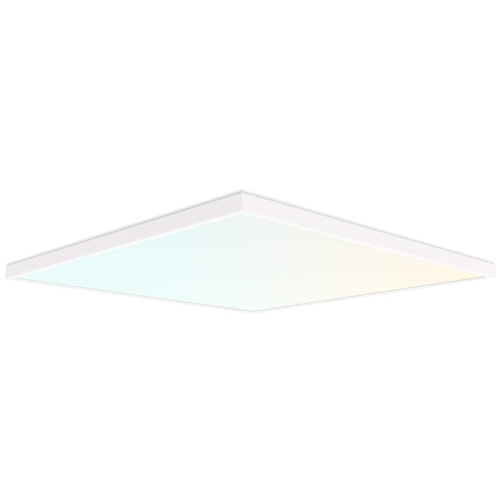 LUXRITE 2x2 FT. Slim Surface Mount Panel Light 5CCT Dimmable 3300/4400/5500 Lumens 30/40/50W Edge Lit Damp Rated ETL