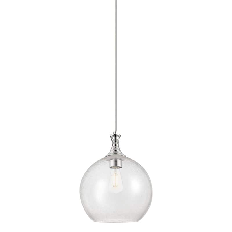Innovations Lighting 415-1S-15-12 Astor Pendant Astor 12" Wide Pendant - Polished Nickel / Seedy