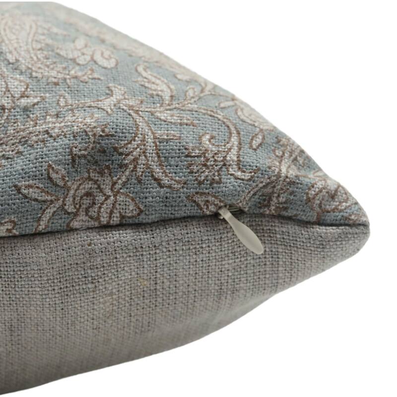 Fabdivine Block Print Linen Cushion Cover Boho Floral Sofa Couch Decoration