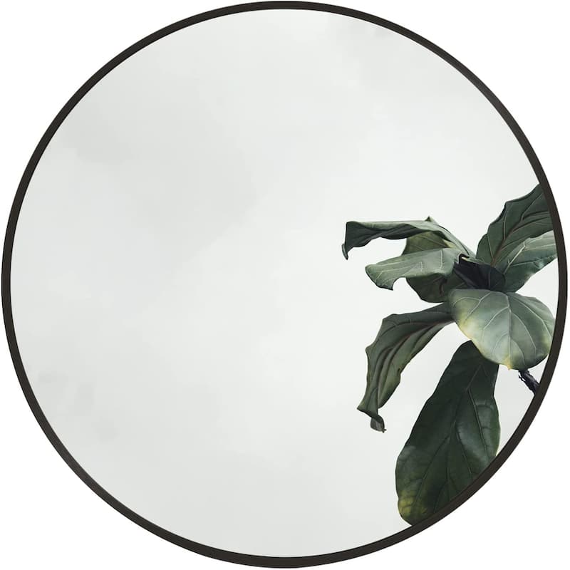 16 Inch Modern Round Wall Mount Mirror