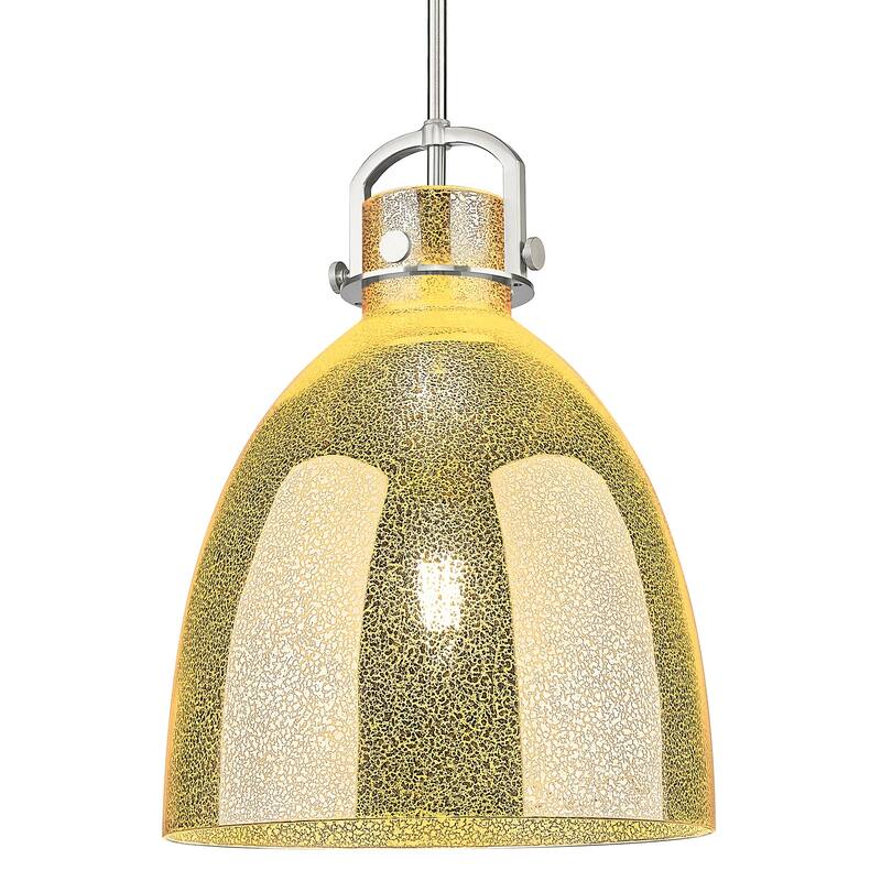 Innovations Lighting 410-1SL-G412-14ME Newton Bell 14" Wide Pendant - Satin Nickel