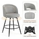 preview thumbnail 49 of 61, Swivel Bar Stools Set Of 2/3/4, Metal Bar Stools, Modern Upholstered Bar Stools For Kitchen Island - 20.3"W X 20.3"D X 39"H