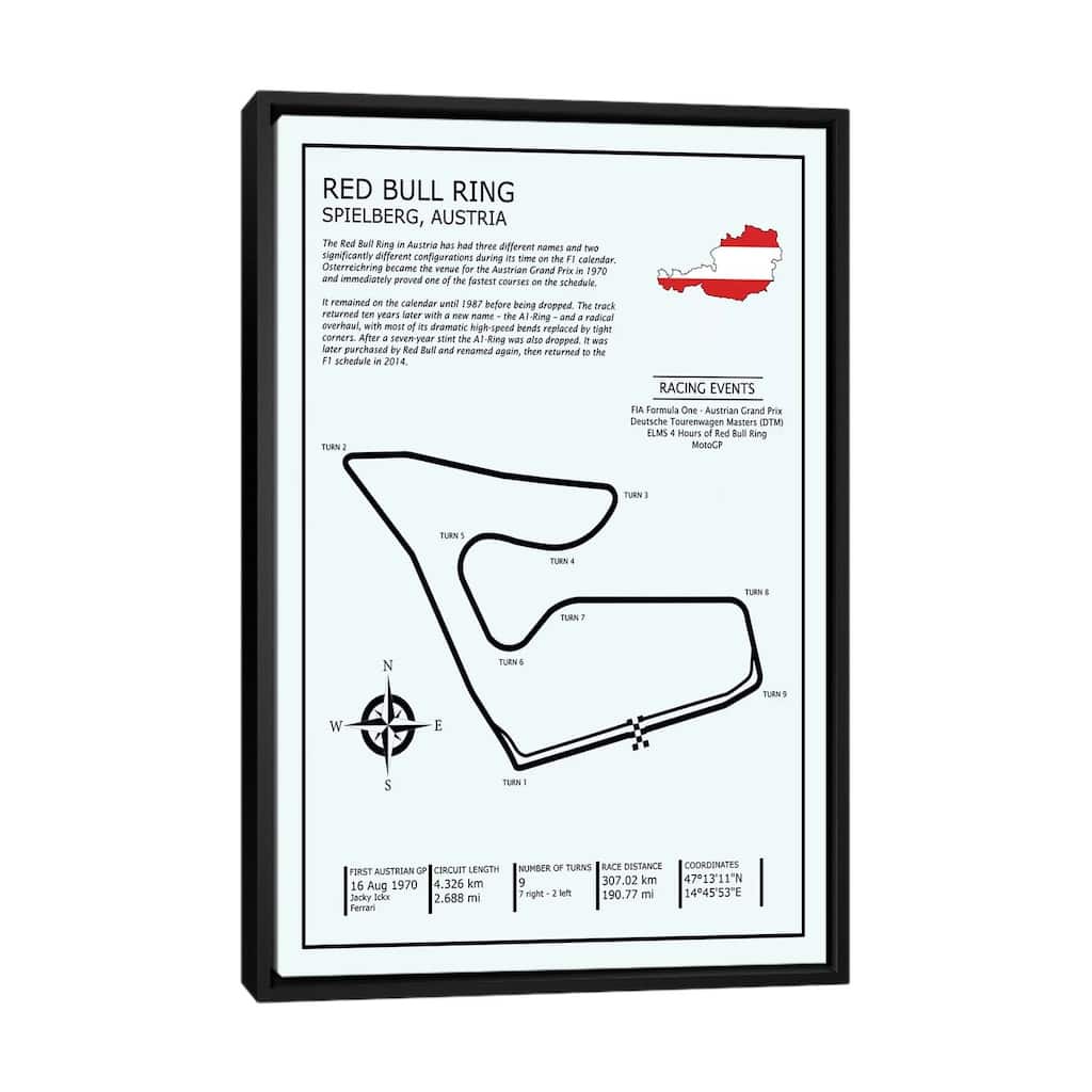 iCanvas "Red Bull Ring Austria" by Mark Rogan Framed Canvas Print