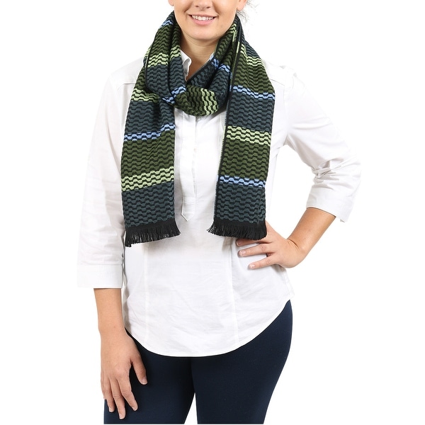 Missoni Green/Gray Wave Scarf - 14-72. Opens flyout.