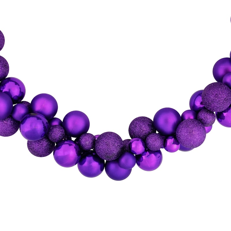 6' 3-Finish Shatterproof Ball Christmas Garland