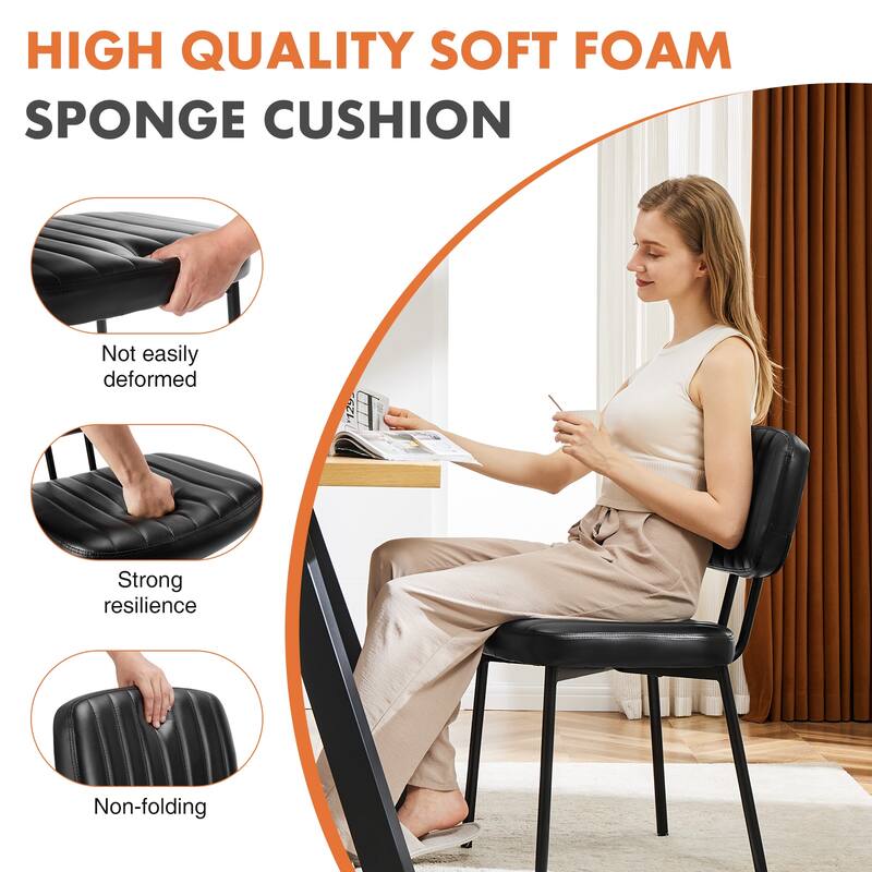 Upholstered Dining Room Chairs with Cushion Seat Set of 6