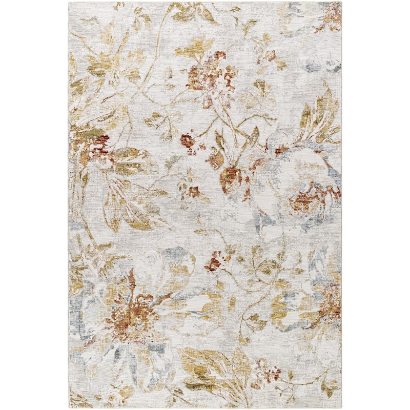 Jocelynn Coastal Floral and Botanical Area Rug