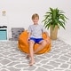 preview thumbnail 33 of 38, Kids Sports Big Comfy Bean Bag Chair 38 Inch Large - Sports Basketball Orange and Black
