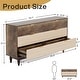 preview thumbnail 9 of 12, 55 Inches Dresser for Bedroom, Green Long Double Dresser Organizer Wood Cabinet