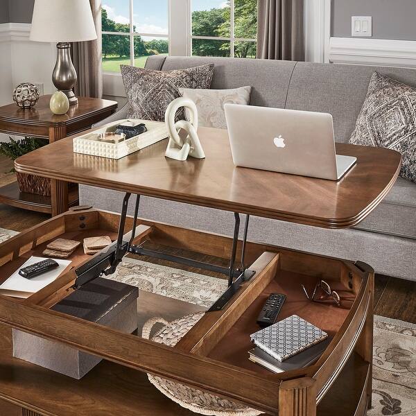 Shop Aaron Walnut Finish Table Set By Inspire Q Modern On Sale