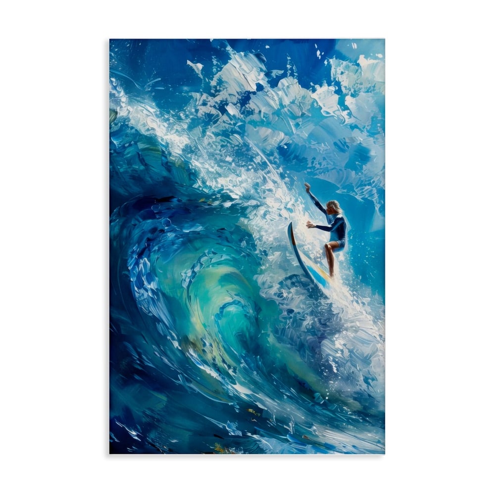 Stupell Soul Surfer on Tidal Wave Canvas Wall Art Design By LSR Design Studio