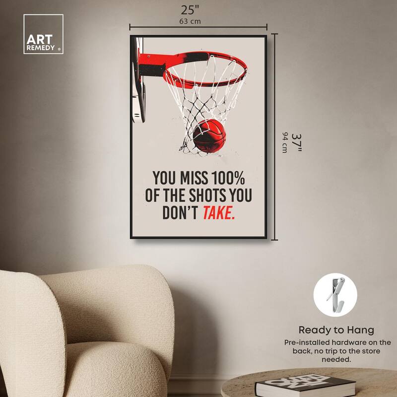 The Shots You Take Hoop Canvas by Art Remedy