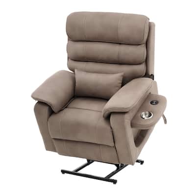 Velvet Power Lift Recliner, Dual-Motor, Heat, Massage & Wireless Charger