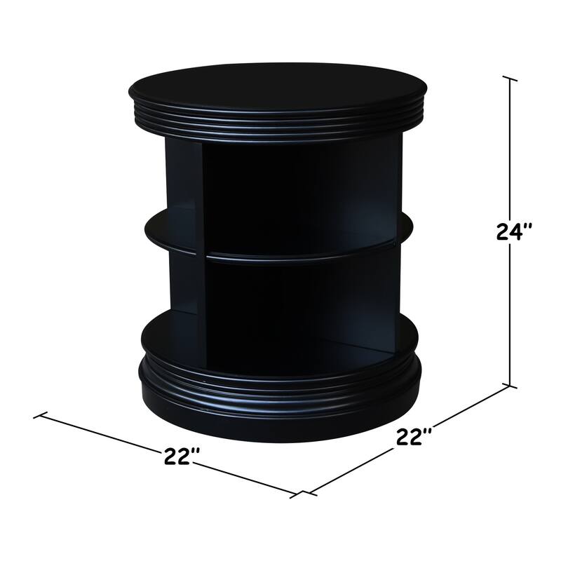 Library Round End Table