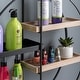 preview thumbnail 3 of 14, Montfort Round Modern Metal and Wood 4-tier Hanging Wall Shelf