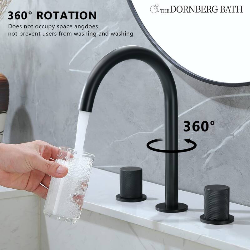 DORNBERG Modern Round Handles Widespread Bathroom Faucet
