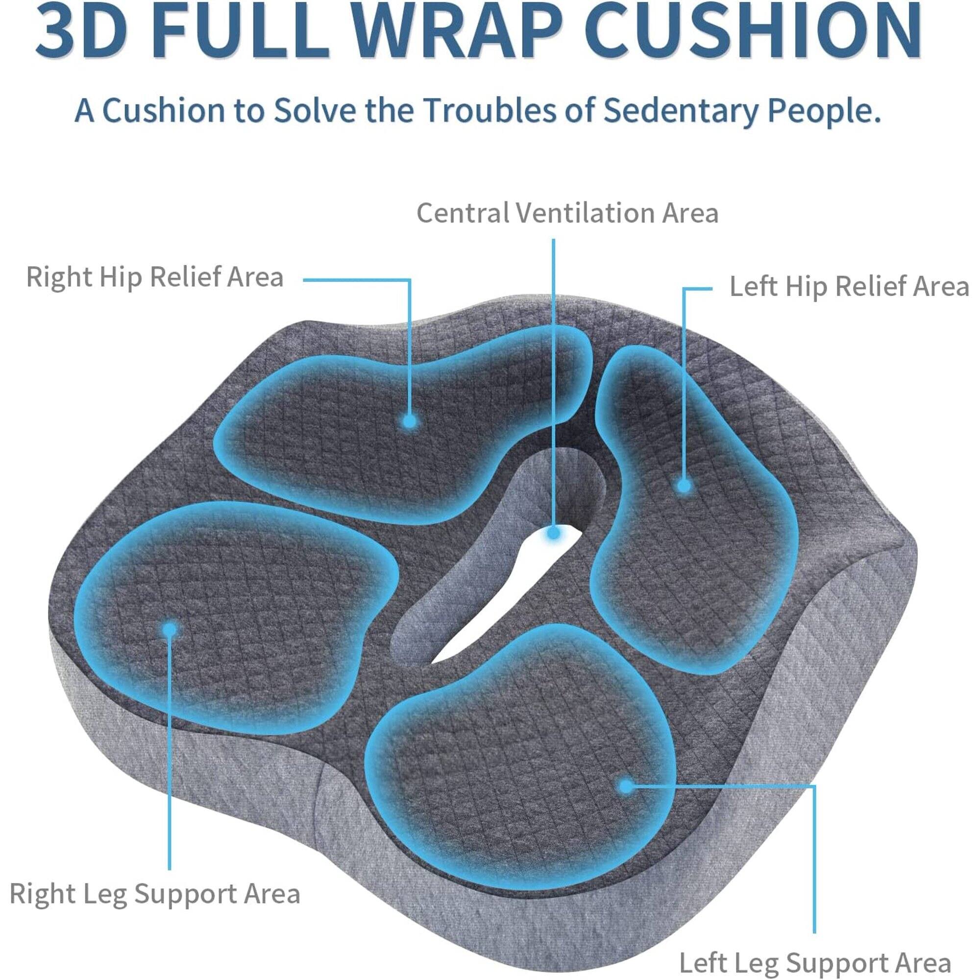 Seat Cushion Grey 3D Full Wrap Office Chairs Cushions On Sale Bed