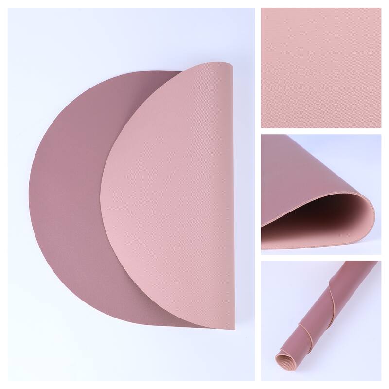 Table Placemats Set of 6 Leather Placemats for Dining Table Decor - 16*12Inch - Purple/Pink