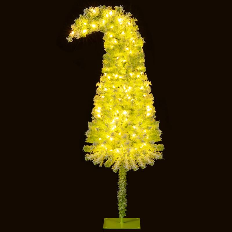 Gymax Whimsical Christmas Tree Pre-Lit Artificial Holiday Tree w/