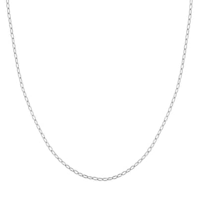 Curata 14k White Gold 2.07mm Forzentina Chain Necklace With (Lobster)