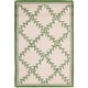 preview thumbnail 44 of 105, SAFAVIEH Handmade Chelsea Kimber Trellis French Country Wool Rug 1'8" x 2'6" - Ivory/Light Green - Rectangle