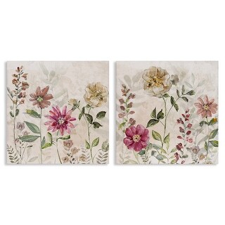 Stupell Blooming Country Garden Foliage Canvas Wall Art Design By Sally ...