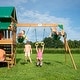 preview thumbnail 6 of 8, Backyard Discovery Belmont Cedar Wood Swing Set, Slide, Play Deck - 17'7" x 7'3"