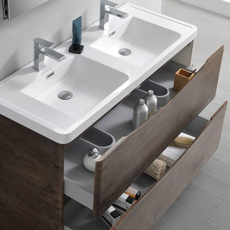 Fresca Tuscany 48" Free Standing Double Basin Vanity Set with Acrylic