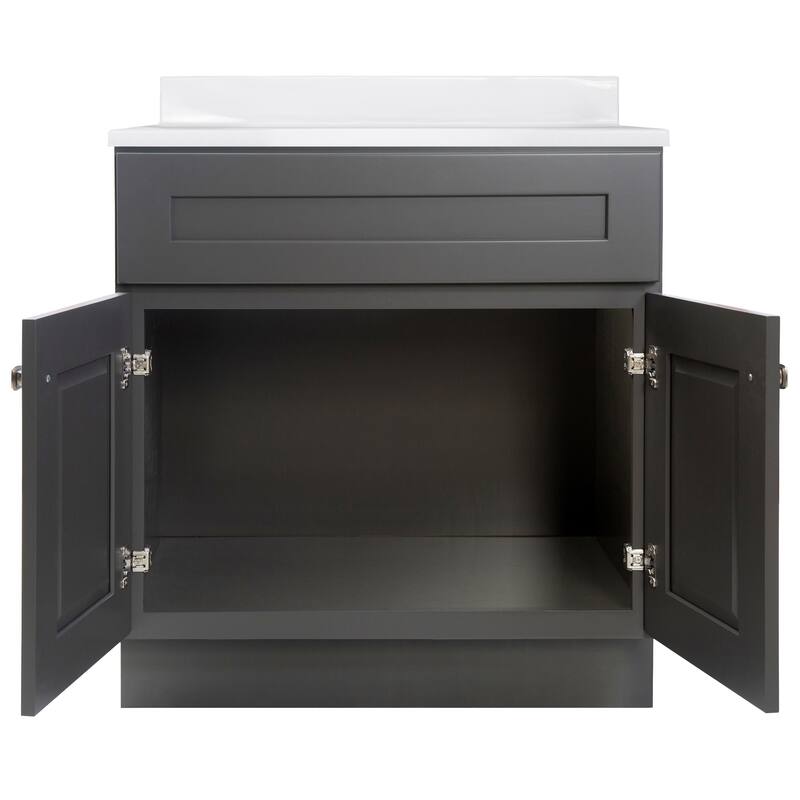 Brookings 31 Inch Assembled Bath Vanity with Single Hole Top