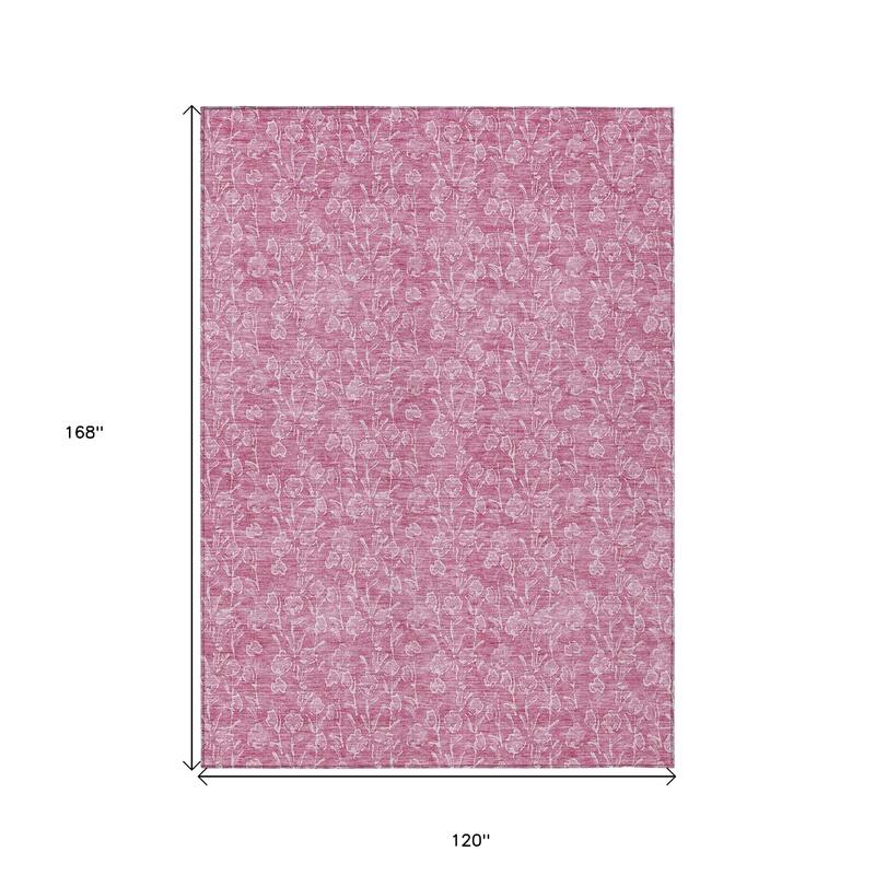 HomeRoots Floral Transitional Rectangle Outdoor Rug